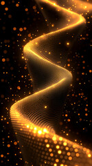 Poster - Abstract Glowing Golden Spiral Pattern
