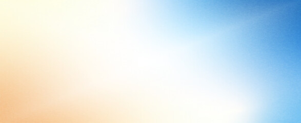 Wall Mural - Blur beach gradient. Gradation blue and orange beige background with noise. Grainy abstract backdrop sea water and sand. Ocean wave. Vector tropical summer calm cover illustration.