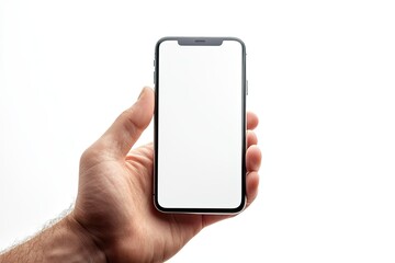 Vibrant Color Picture of Smartphone in Hand White Background