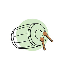 Poster - ramadhan icon. ramadhan eid prayer drum vector. islamic and elegant impression. for greeting design and template. Mixed design style