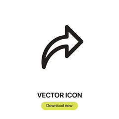 Poster - Share icon vector. Linear-style sign for mobile concept and web design. Share symbol illustration. Pixel vector graphics - Vector.
