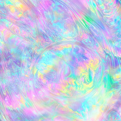 Canvas Print - iridescent holographic rainbow pastel background