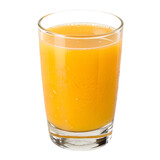 Glass of orange juice no background in PNG format.