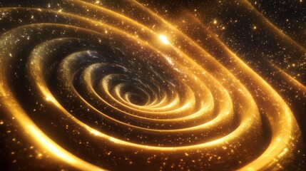 Poster - a visually stunning simulation of gravitational waves rippling through space, distorting everything 