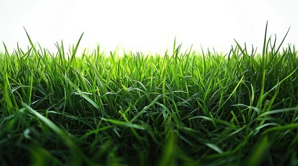 Wall Mural - lush green grass creates a vibrant landscape in bright daylight at a serene outdoor setting