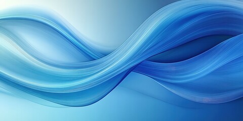 Poster - Abstract blue wavy and cyan gradient layers creating a smooth, modern, and stylish background. 32k, full ultra HD, high resolution 32k
