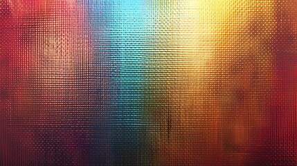 Poster - A textured background with a grid pattern and colorful light shining through it.