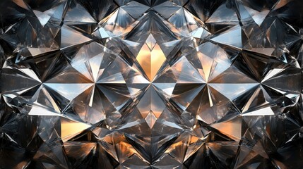 Poster - diamonds and triangles in a repeating sequence, where each shape seems to morph into the next