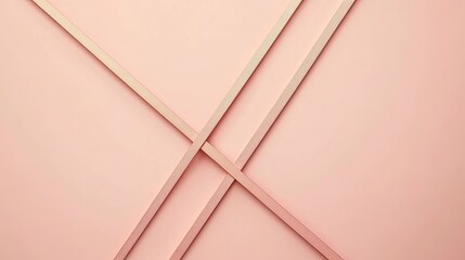 Poster - Abstract Geometric Lines on Soft Pink Background for Modern Decor