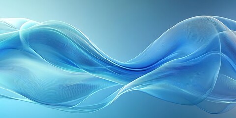 Poster - Abstract blue wavy and cyan gradient layers creating a smooth, modern, and stylish background. 32k, full ultra HD, high resolution 32k