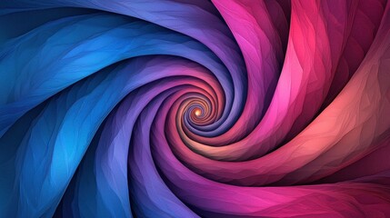 Aufkleber - A vibrant, swirling pattern of blues and pinks, creating a mesmerizing spiral effect that draws the eye inward.
