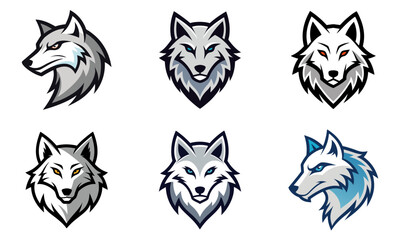 Naklejka na meble Arctic Wolf head mascot logo design vector
