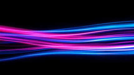 Poster - Abstract pink blue light trails swirling dynamic energy background art neon waves lines style purple