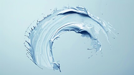 Poster - A blue paint splash on a blue background.