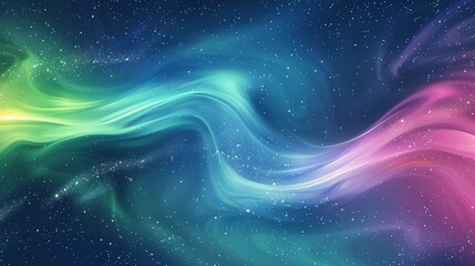 Poster - A colorful, abstract background of swirling, glowing light.
