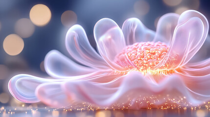 Poster - Unique coral-like forms exhibit intricate details and luminous colors, creating an enchanting display of digital artistry that evokes oceanic tranquility and imagination