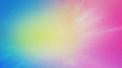 Aufkleber - Bright and Colorful Abstract Background with Gradient Hues of Blue, Green, Yellow and Pink for Creative Use with a grainy gradient abstract noise texture Background banner wallpaper backdrop