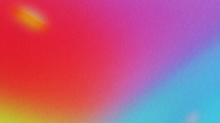 Aufkleber - Vibrant Abstract Gradient Background with Blending Colors of Red, Pink, Yellow, and Blue for Creative Designs with a grainy gradient abstract noise texture Background banner wallpaper backdrop