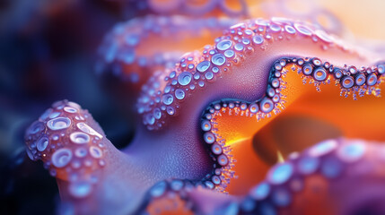 Poster - Exploring intricate patterns reminiscent of marine organisms, this artwork captures the fluidity and elegance of underwater forms, showcasing vibrant colors and dynamic shapes
