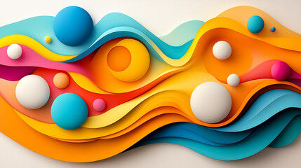 Poster - Vibrant colors and fluid shapes create an immersive experience, mimicking the movement of underwater elements and celebrating the beauty of nature’s design