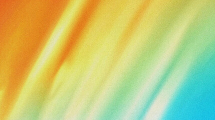 Fototapete - Bright and Colorful Gradient Background with Soft Blending Shades of Orange, Yellow, Green, Blue, and Aqua with a grainy gradient abstract noise texture Background banner wallpaper backdrop