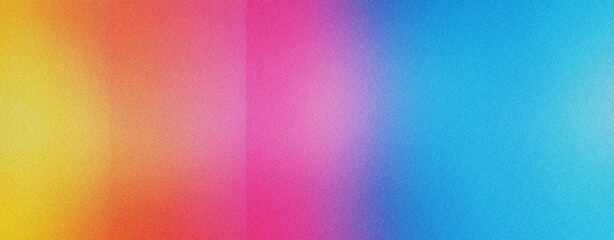 Aufkleber - Vibrant Gradient Background with Blurred Color Transitions in Yellow, Pink, and Blue Hues with a grainy gradient abstract noise texture Background banner wallpaper backdrop