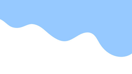 Wall Mural - Minimalist Blue and White Wavy Abstract Banner or Header Design