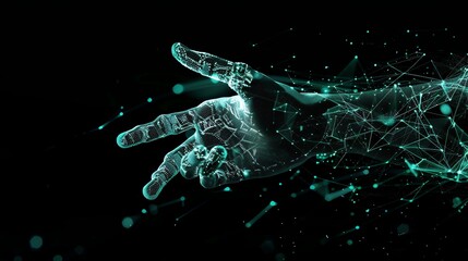 Poster - An abstract digital rendering of a glowing hand reaching out.