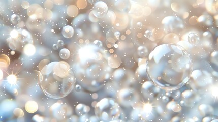 Canvas Print - a background of blurred, round shapes and light.