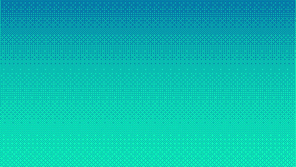 Leinwandbilder - Pixelated bitmap gradient texture. Retro pixel art, green dither pattern, 8 bit background. Seamless background in pixel art pattern. Vector illustration