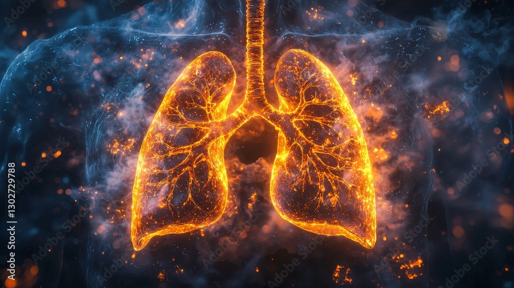 Detailed Illustration of the Human Respiratory System Anatomy ...