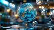 © terat - Global Network Data Sphere, Futuristic Tech - Abstract Tech Backgro.