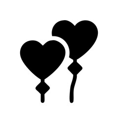 Poster - Heart-shaped balloons in a minimalist design, ideal for romantic celebrations, events, or decorative purposes, conveying love and joy to viewers of all ages