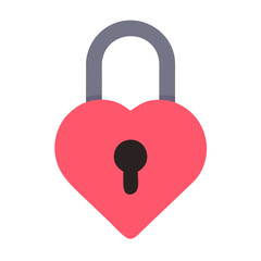 Poster - Heart-shaped lock design in vector format representing love and security suitable for romantic themes and artistic projects