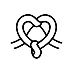 Poster - Intricate love knot icon design showcasing unity and connection in a minimalist style