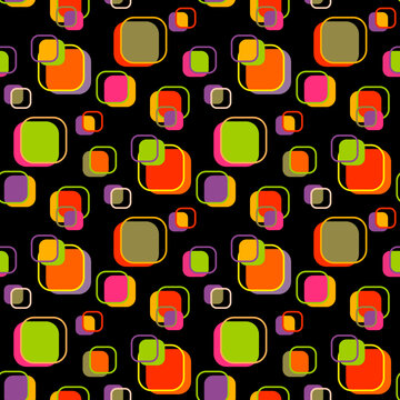 Vector - colorful square seamless pattern, small.