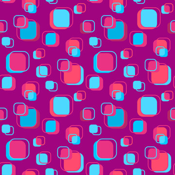 Vector - colorful square seamless pattern, small.