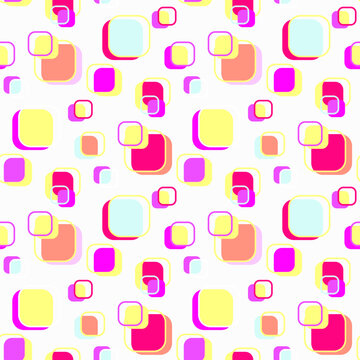 Vector - colorful square seamless pattern, small.