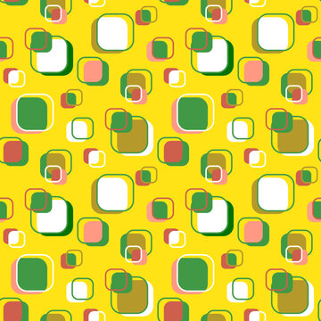 Vector - colorful square seamless pattern, small.