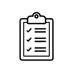 Poster - Checklist icon representing tasks, planning, organization, and efficiency in a minimalist style
