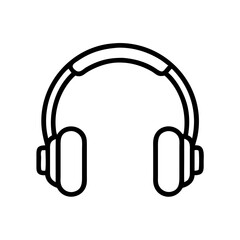 Poster - Stylized vector icon of a headphones design suitable for music and audio applications in digital media or print materials