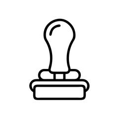 Poster - Vector icon representing a rubber stamp used for marking documents and adding signatures in various creative projects and professional settings
