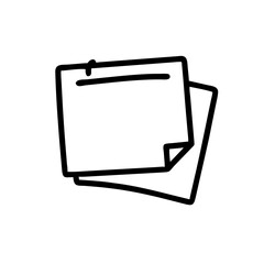 Poster - Collection of sticky notes displayed as a simple vector icon designed for organizational purposes in digital environments