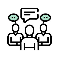 Poster - Team members discussing project ideas and progress during a collaborative meeting session in a digital format