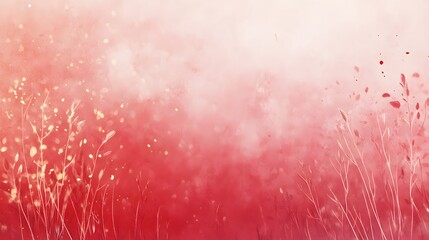 Wall Mural - chinese ink painting style, red background, generative ai