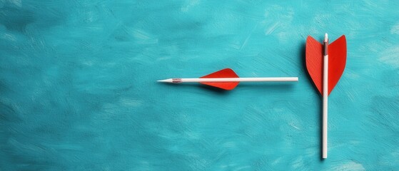 Poster - The arrow hits the target infographics concept. Digital Marketing Performance Infographic Showcasing Business Metrics and Growth Opportunities