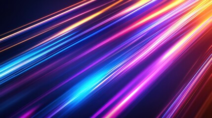 Poster - Vibrant streaks of light in various colors creating a dynamic abstract background