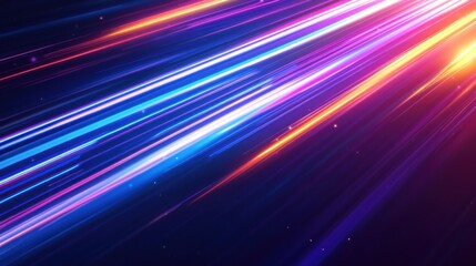 Poster - Colorful abstract light trails creating a dynamic background with vibrant energy and motion