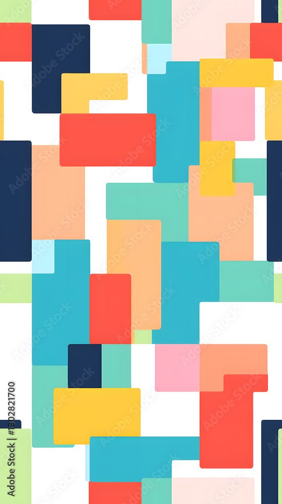 abstract blocks pattern geometric shapes design poster background