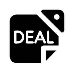 Poster - Unique vector icon representing a deal of the day in a simple black and white design perfect for promotional materials and online advertising